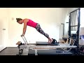 Pilates Reformer Full Body Workout Upper Body Focus With Pole Prop #27