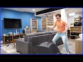 scott the woz walking with a CRT TV and dropping it