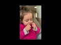 Toddler tries Flossing Teeth for the First Time