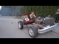 350 v8 go cart first run burnout