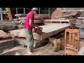 The Art of Creating Giant Wooden Tables: The Combination of Craftsmanship and Machinery