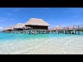 Relaxing Sea Waves Below Tropical Overwater Bungalows