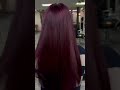 Burgundy color on Naturally BLACK hair😱 #red #hairtransformation