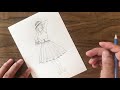 How to Draw a Girl on stairs || Pencil Sketch of a Girl standing stairs