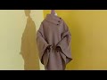 Very easy Cutting and sewing a cape | Step by step sewing tutorial for beginners