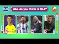 Guess HAIR + VOICE Of Football Player 🧑‍🦲 CR7 Song, Messi, Neymar, Mbappe Song (with music🎵)