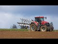 Challenging wet spring plowing in the hill with Case IH Optum 300 cvx + Lemken EurOpal 8