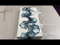 # 366 - WOW! Two Colour Blow Out | SILVER & Indigo | Acrylic Pouring Tutorial