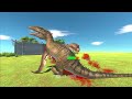 (JWE2) CARNOTAURUS vs ALL UNITS DINOSAURS - Animal Revolt Battle Simulator New