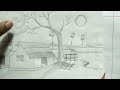 How to draw scenery of light and shadow pincil sketch//art#drawing