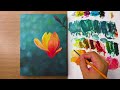 Painting a little flower after the rain. | Acrylic painting | Daily challenge 90