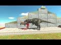 Dinosaur Race Through Giant Blocks - Animal Revolt Battle Simulator