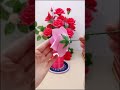 Flower Making Ideas with Card - How to make rose with satin ribbon