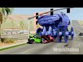 Giant Wheel Saw Monster Сrushes Сars #7 - Beamng drive