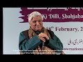 Linguistic maestro Javed Akhtar speaking on the Languages of Shahjahanabad at Urdu Ghar's festival