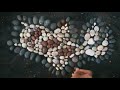 PEBBLE ART MAKING IN NATURE. KOI FISHES FOR GOOD LUCK!