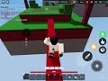 Playing bedwars on roblox