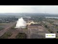 Stewartby Brickworks Chimneys Demolition Drone Video