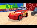 MONSTER TRUCK, McQueen, Police cars, Ambulance car, Fire Truck, Car, Tractor in Teardown