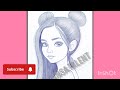 how to draw a cute girl sketch| Cute girl easy drawing with pencil