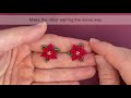 How to Make Poinsettia Stud Bead Earrings