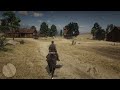 Red Dead Redemption 2 walking the horse on the Ranch