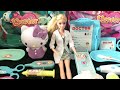 12.14 minutes satisfying with unboxing hello kitty doctor barbie doll toys/doctor toys sets/ASMR