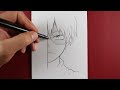 Anime Drawing | How to Draw Todoroki half face || Anime sketch step by step
