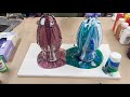 Acrylic Pouring On Vases Live