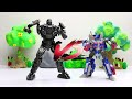 Transformer Robot - Train JCB Transformer Team & Optimus Prime Stopmotion , Car, Train, Toys
