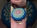 Rainbow sacred geometry rock painting #art #satisfying #artist #viral #craft #painting #mandala #dot