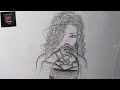 how to draw 😎attitude girl sketch