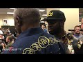 FLOYD MAYWEATHER SR ERUPTS ON CONOR MCGREGOR IN FIRST ENCOUNTER! THROWS PUNCH AS CONOR LAUGHS AT HIM