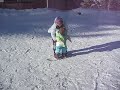 Three Year Old Kayla Snowboarding for the First Time