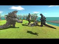 Legendary Showdown - Kong Faction vs Godzilla faction | Animal Revolt Battle Simulator