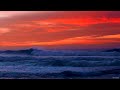 [4K ASMR] PERFECT POST SUNSET 60min Ocean Waves, Beach Sunset | No Loop