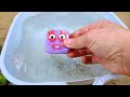 ASMR Slime Video l How to Make Rainbow Baby Shark Bathtub by Mixing SLIME in Suitcase CLAY Coloring