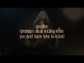 Kelly Clarkson - goodbye (Official Lyric Video)