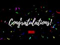 2 Hour Congratulations Background Video with Music and Confetti | 365Edits.com