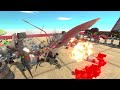 Tyrannosaurus Allied with Aquatics VS Mutant Golem - Animal Revolt Battle Simulator