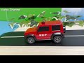 Ambulance minicar animation ☆ Police car and fire engine minicars make an emergency run!