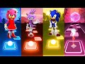 Amy Hedgehog Vs Rough Vs Sonic Boom Vs Shadow Hedgehog Tiles Hop EDM Rush