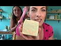 Cucumber Melon CP soap making Woodgrain technique