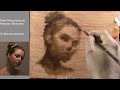 Painting a portrait with oils