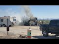 Oh no!!!  A RV fire in Tyson Wash ltva. Quartzsite Arizona.