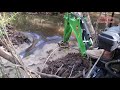 Extremely Dangerous Beaver Dam Removal With Excavator And Dredging Process!