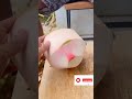 Thai style young coconut peeling skills