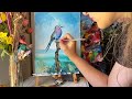 Painting A Bird In Acrylics #acrylicpainting #acrylictechniques #birdartist