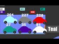 999 LIVES Colour Cars vs Guns - Algodoo Car Race