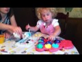 Avery Painting Easter Eggs 2011